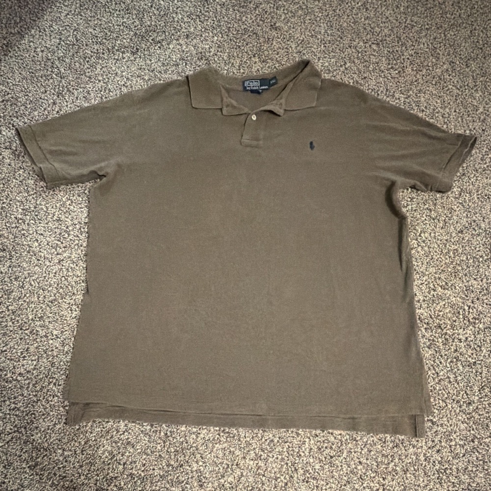 Vintage Polo by Ralph Lauren Men's 2XL Green Cotton Golf Polo Shirt Classic Fit